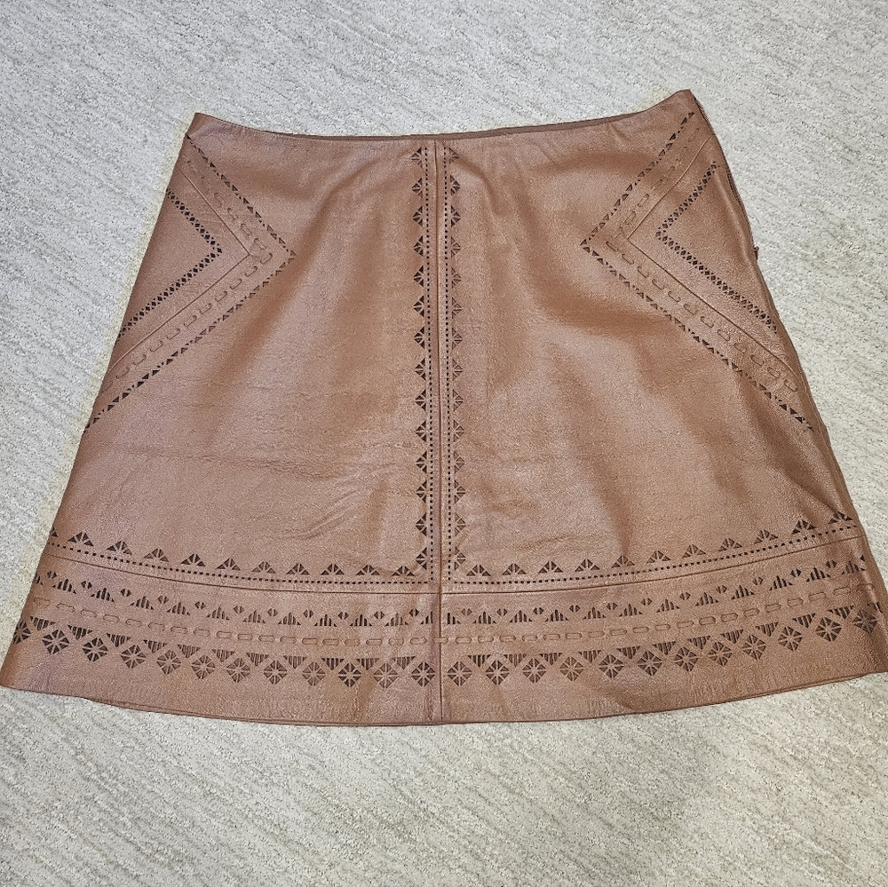 WHBM Lazer Cut Mini  Skirt